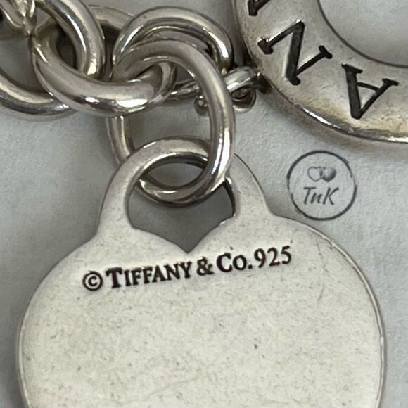 Vintage Tiffany Heart Tag Toggle Bracelet in Silver - 8” - Picture 14 of 14
